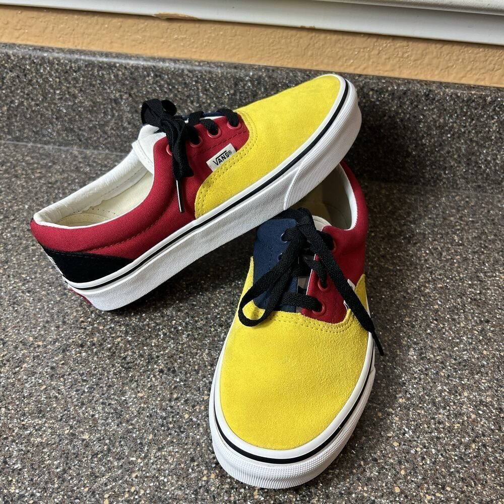 Vans Womens 7 Classic Suede/Canvas Lace Up Low Top Skate Shoe Men 5.5 Multicolor